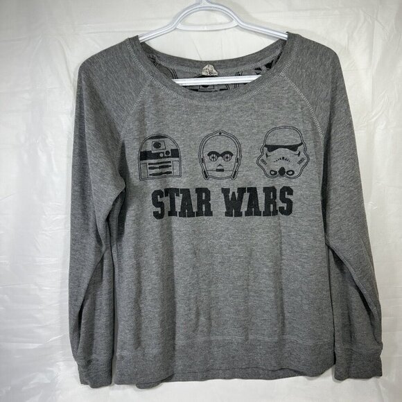Vtg. Star Wars Woman’s Small/ Boys Large Grey Sweatshirt Reversible, Lucas Film - Picture 1 of 6